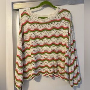 Vibrant Wave Pattern Women's Sweater